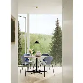Fritz Hansen KAISER idell 6631-P Pendellampe, schwarz - , Gold / Messing, für Wohnzimmer, Metall, Skandinavisch