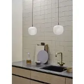Muuto Rime Pendelleuchte Ø18 Deep Red - , Rot, für Wohnzimmer, Glas