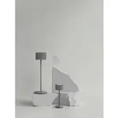 Blomus Farol Portable Tischleuchte Mini Satellite - , dimmbar, Grau, für Terrasse, Aluminium