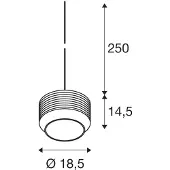 SLV Pantilo Rope 19 Pendelleuchte Gold - , Pantilo Rope 19, dimmbar, Braun / Rost, für Wohnzimmer, Glas, Modern