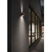 LIGHT-POINT Cube LED Wandleuchte XL 3000K Up/Down Rust - , Braun / Rost, für Terrasse, Aluminium
