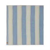OYOY Decke - Striped Quilted - Blue/Clay - - One Size - Decken