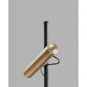 LIGHT-POINT Spirit F1 Stehleuchte Dim. Messing/Schwarz - , Gold / Messing, für Wohnzimmer, Aluminium