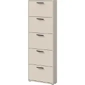 Die Möbelfundgrube Schuhschrank Beige-Kaschmir 5-türig 59 x 169 cm - SAMMY