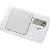 Adler AD 3161, Elektronische Personenwaage, 0,5 kg, 0,1 g, Weiß, Rechteck, 3 V