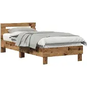 vidaXL Bettrahmen Altholz 203 x 95 x 70 cm Holzwerkstoff