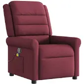 vidaXL Massagesessel Weinrot Stoff