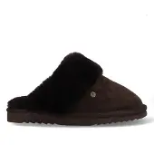 Warmbat Pantoffeln Flurry Suede Damen Dark Choco-Schuhgröße 37