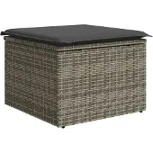 vidaXL Gartensofa-set 8 Stk. Grau [Synthetisch]: Poly Rattan