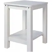Homestyle4u Nachttisch 38x47x32 in Weiß 1827