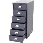 Décoshop26 - Stahlschubladenschrank 69x28x41cm 6 Schubladen dunkelgrau 04_0004354