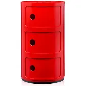 Kartell Container Componibili rot, Designer Anna Castelli Ferrieri, 58.5 cm
