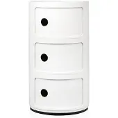 Kartell Container Componibili weiß, Designer Anna Castelli Ferrieri, 58.5 cm