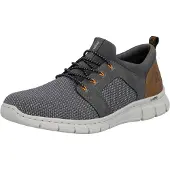 Rieker Herren Slipper Grau Textil Synthetik sportlich Größe: 40