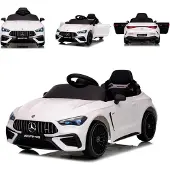 Chipolino Kinder Elektroauto Mercedes AMG CLE 53 Fernbedienung Stoßdämpfer LED weiß