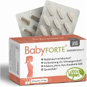 BabyFORTE Kinderwunsch Vitamine Ohne JOD | vegan 800 µg Folsäure, Quatrefolic & Q10 60 St Kapseln