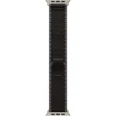 Apple Trail Loop Armband für Watch | 44/45/46/49 mm - Größe M/L - Charcoal Black / Natural Titanium