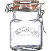 Kilner Gewürzgläser 0025.460, aus Glas, mit Glasdeckel, 5,2 x 5,2 x 8,1 cm, 70 ml, 12 Stück