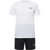 EA7 für Herren. 8NPV03_PNDDZ Dynamic Athlete T-Shirt und Hosen-Set weiß, schwarz (XL), Sportlich, Tennis/Padel, Multisport, Polyester, Kurza