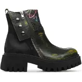 MACIEJKA Stiefel aus Nubukleder Modell 0614001007 mit Plattformsohle und quadratischem Absatz