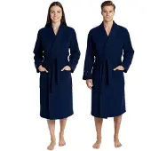 Puma Unisex Bademantel mit zwei offenen Seitentaschen Morgen-Mantel 660008 06 Navy