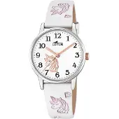 Lotus Jugend Kinder Uhr Classic Elegant Leder Armbanduhr weiß UL18865/1