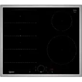 NEFF T66SHE4L0, Schwarz, Edelstahl, Integriert, 60 cm, Zonen-Induktionskochfeld, Glaskeramik, 4 Zone(n)