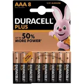 Duracell Plus Power, Einwegbatterie, AAA, Alkali, 1,5 V, 8 Stück(e), Mehrfarbig