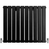 Monster Paneelheizkörper Matte Schwarz 600mm x 700mm