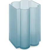 Kartell Okra Vase Low Blue - , Blau, Kunststoff