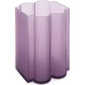 Kartell Okra Vase Low Violet - , Violett, Kunststoff