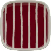 Marimekko - Piccolo Teller, 10 x 10 cm, natur / burgundy