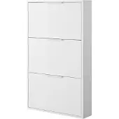Die Möbelfundgrube Schuhschrank weiß hochglanz 3-türig 65 x 105 cm - ESPRESSO