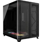 Corsair AIR 5400 RS-R ARGB, Midi Tower, PC, Schwarz, ATX, EATX, micro ATX, Mini-ITX, Stahl, Gehärtetes Glas, Gaming