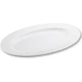 Wilmax Platte 36 cm aus Porzellan, Weiß, 1er Set
