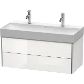 Duravit Waschtischunterbau XSQUARE 397x984x460mm steingrau seidenmatt