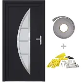 vidaXL Haustür Anthrazit 98x200 cm PVC