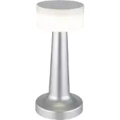 Globo Angelika LED Tischleuchte 1W CCT Nickel Matt, Kunststoff Ø9cm 58447N