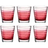 Leonardo Wasserglas Varia Struttura Rot 250 ml (6er Set)