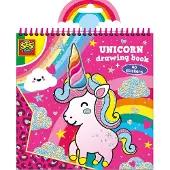 SES Creative 00111 Einhorn Malbuch – Magischer Malspaß mit Schaumstoffhorn für Kinder, Junge/Mädchen, Aufkleber enthalten, Bilder-Set zum Ausmalen