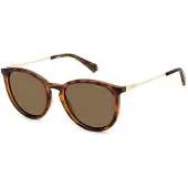 Polaroid PLD 4143/S/X Unisex-Sonnenbrille Vollrand Panto Kunststoff-Gestell, braun
