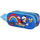KARACTERMANIA Disney Micky Maus Freestyle 3D Doppelfedermäppchen, Blau