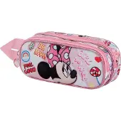 KARACTERMANIA Disney Minnie Maus Power 3D Doppelfedermäppchen, Rosa