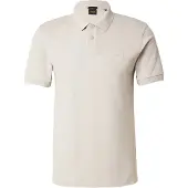 BOSS Herren-Poloshirt Beige, Kurzarm, Slim Fit, Mit Applikation und Stickerei