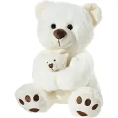 Heunec Bär creme mit Baby Größe 25 cm