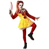 Atosa Clown Halloween Mädchenkostüm