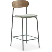 CALICOSY - Satz von 2 Stoffhockern mit Metallfüßen H66 cm - ADRIANA