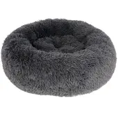 Kerbl FLUFFY Hundebett, dunkelgrau, Durchmesser 76cm x 19cm