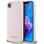 GUESS Script Metal Logo Magsafe Iphone 16e Handyhülle