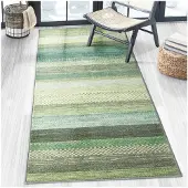 Floordirekt Teppich-Läufer auf Maß Naxos Grün-Blau